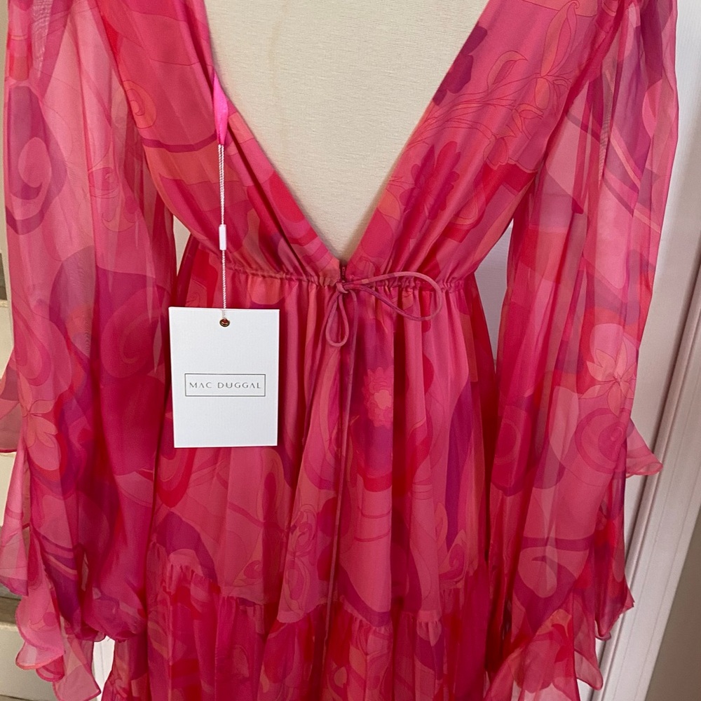 Mac Duggal Vibrant Pink Cocktail Dress size6 brand new - Picture 5 of 8